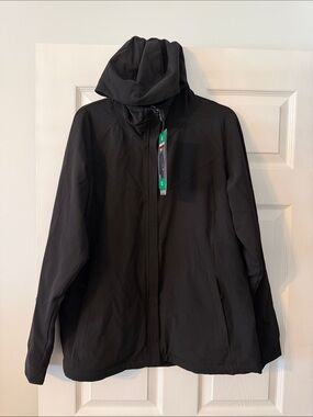 Kirkland Signature Black Hooded Lightweight Jacket size XL brand new